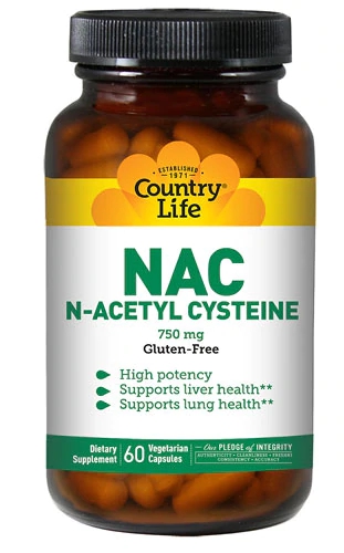 Comprar Country Life Nac N Acetyl Cysteine Mg Vegetarian