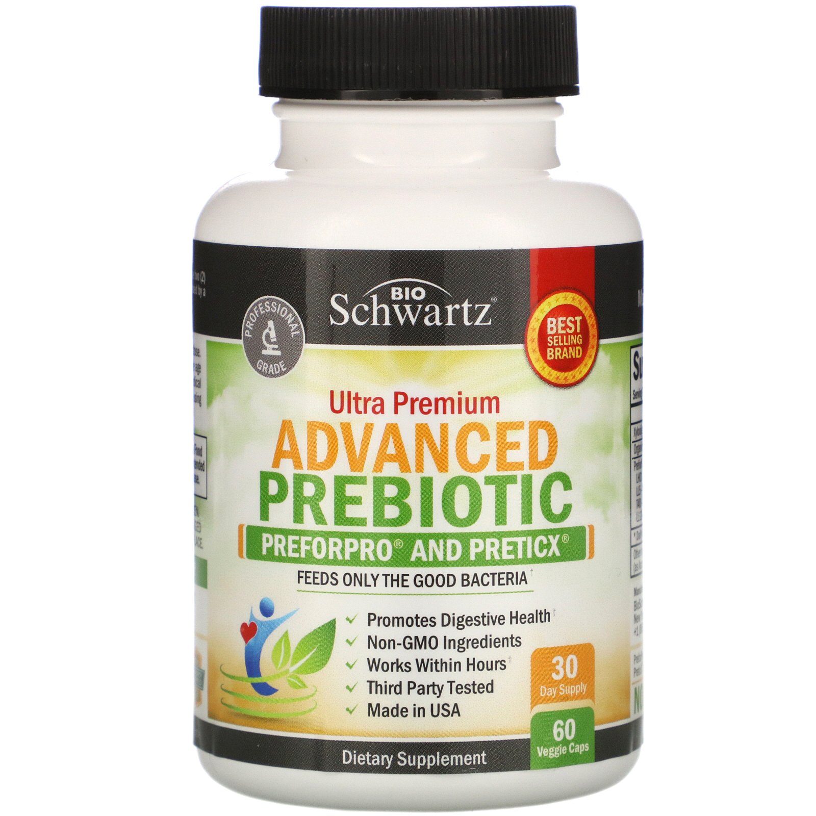 Comprar BioSchwartz, Advanced Prebiotic, 60 Veggie Capsules Preço No ...