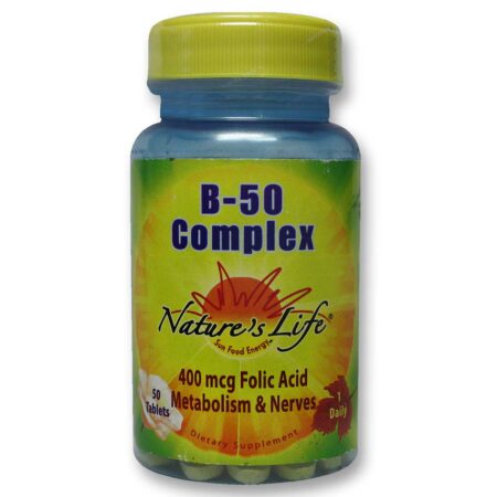 Nature's Life, B-Complexo 50 mg - 50 Tabletes