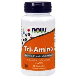Now Foods Tri-Amino 60 Cápsulas: Aminoácidos Essenciais para Performance e Bem-Estar