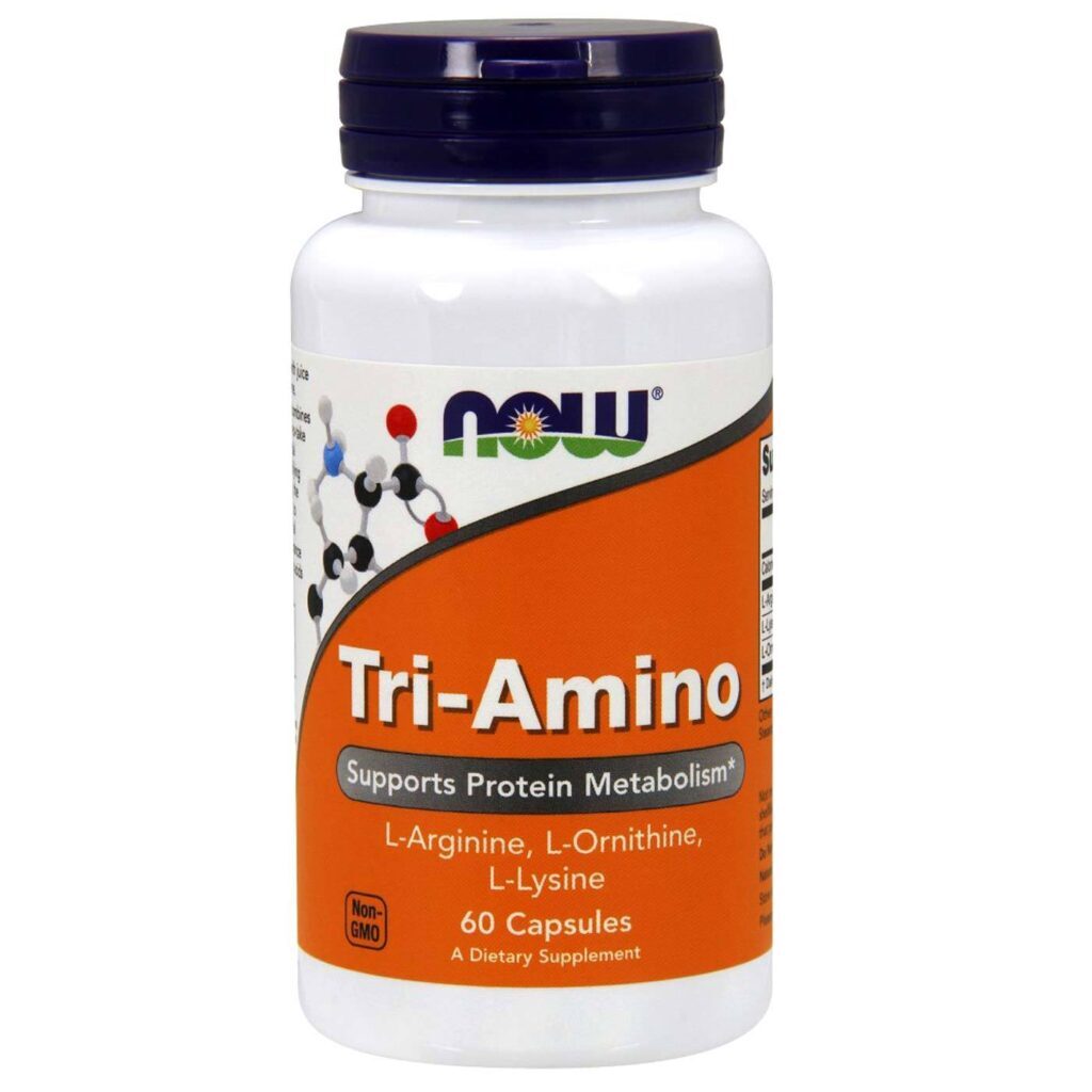 Now Foods Tri-Amino 60 Cápsulas: Aminoácidos Essenciais para Performance e Bem-Estar