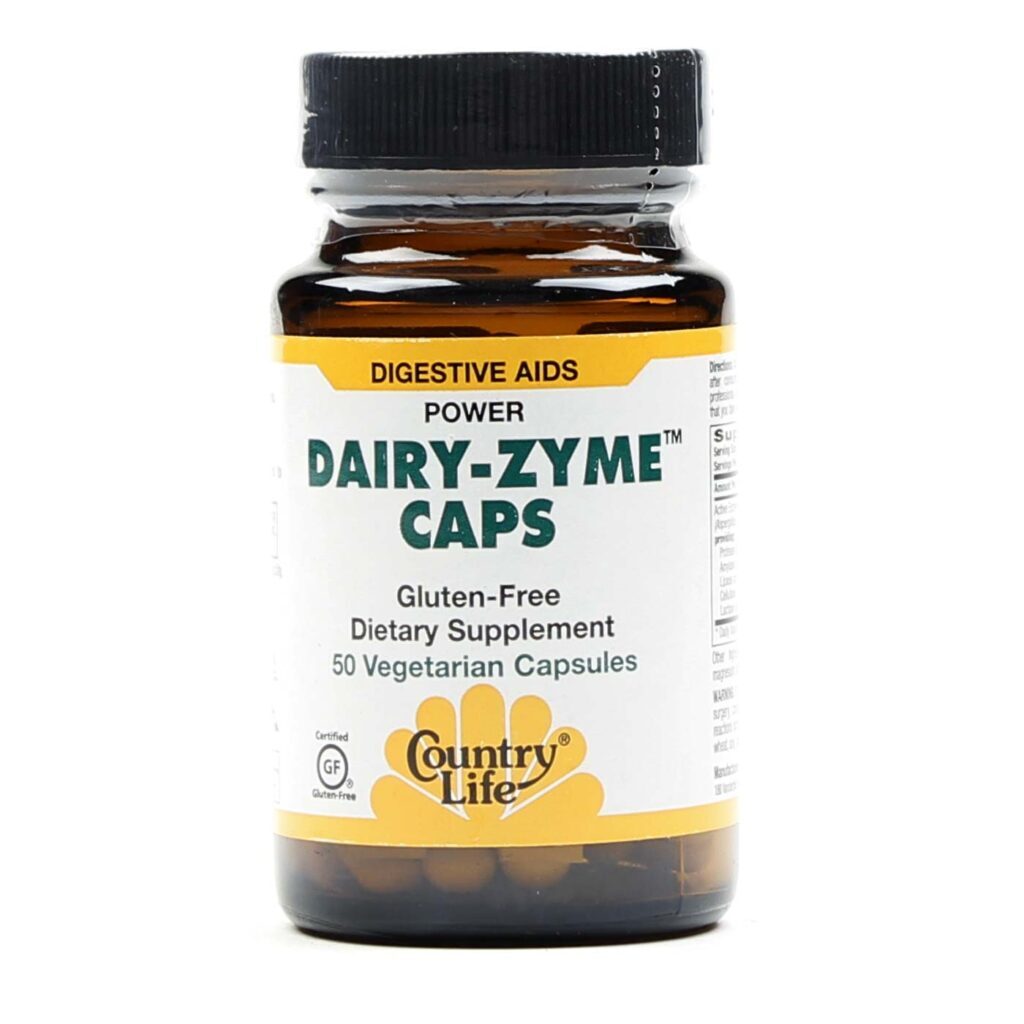 Country Life Dairy-Zyme 50 Cápsulas Vegetarianas: Melhore Sua Digestão e Bem-Estar