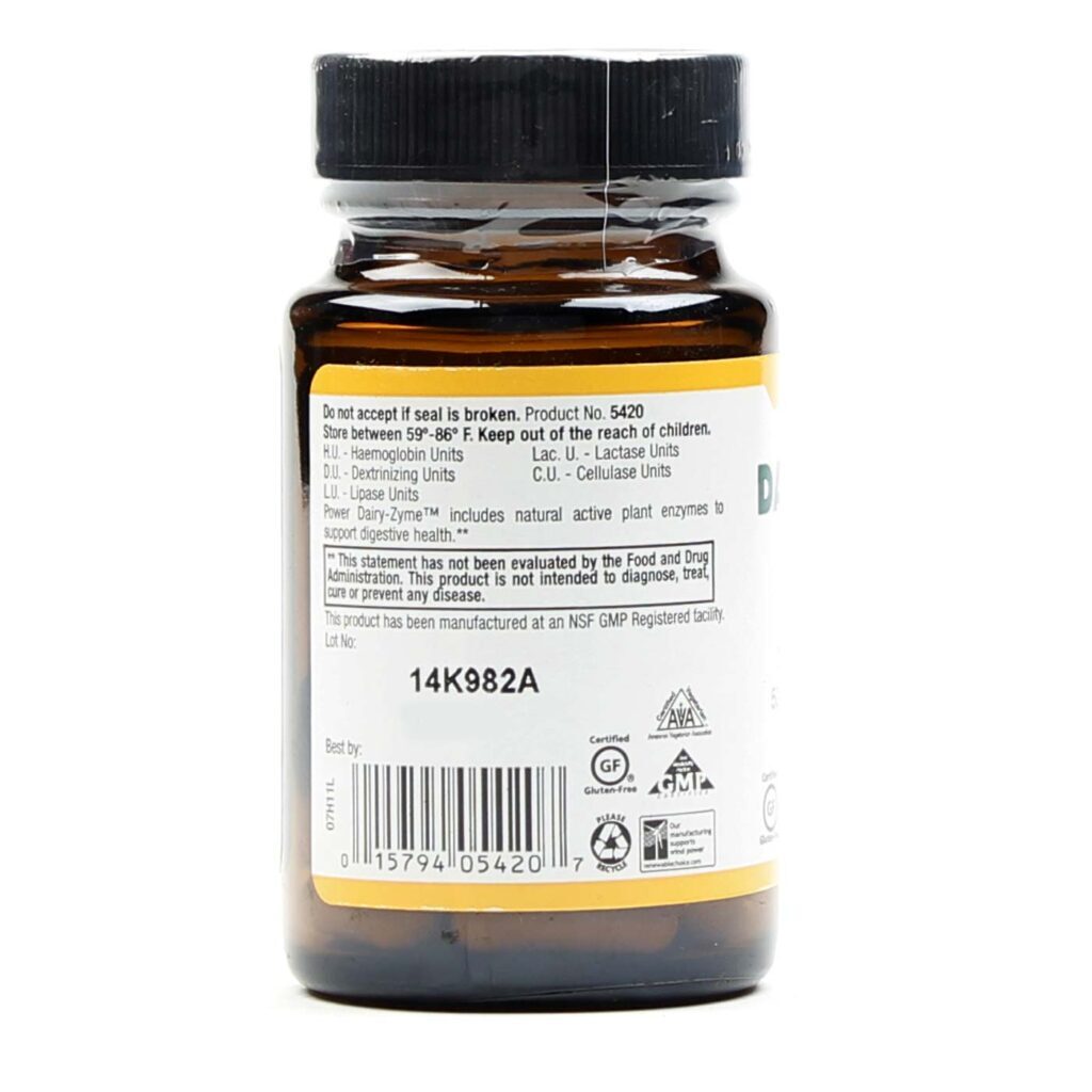Country Life Dairy-Zyme 50 Cápsulas Vegetarianas: Melhore Sua Digestão e Bem-Estar - Imagem 3