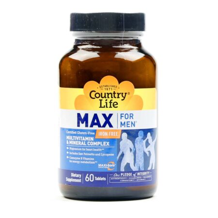 Country Life, Max For Men® - Multivitaminas e Minerais para Homens - 60 Tabletes