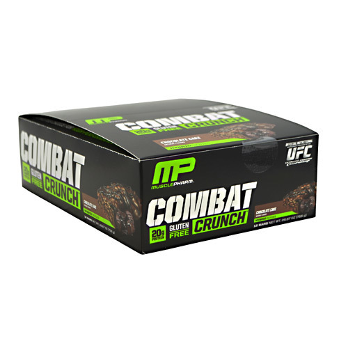MusclePharm Barras Combate Bolo de Chocolate: Energia e Sabor em 12 Pacotes