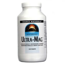 Source Naturals Ultra Mag: Magnésio Alta Absorção 240 Tabletes - Energia e Bem-Estar