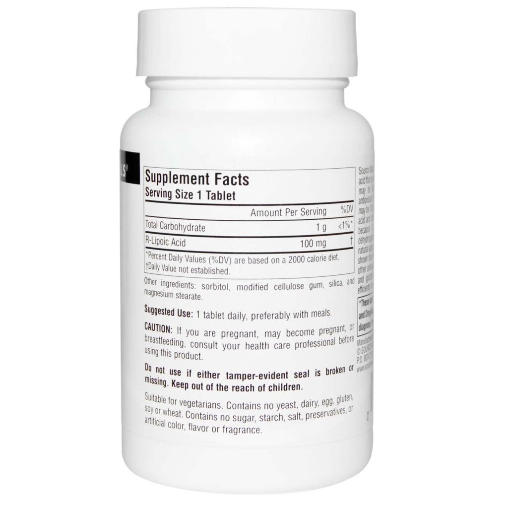 Source Naturals Ácido Alfa-Lipóico 100mg: Poder Antioxidante para Sua Saúde e Bem-Estar no Brasil - Imagem 2
