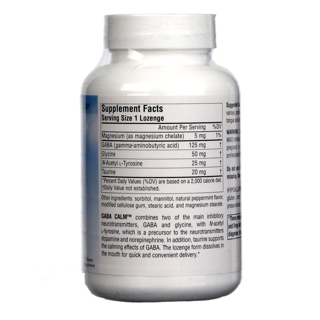 Source Naturals GABA Calm Sublingual Hortelã-Pimenta 120 Tabletes: Alívio Natural para Ansiedade e Estresse no Brasil - Imagem 2