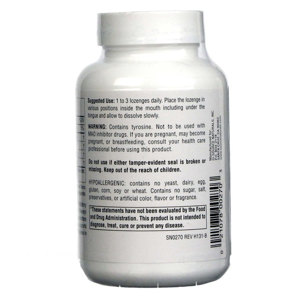 Source Naturals GABA Calm Sublingual Hortelã-Pimenta 120 Tabletes: Alívio Natural para Ansiedade e Estresse no Brasil - Imagem 3