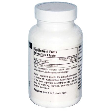 Source Naturals Acetil L-Carnitina 500mg: Energia e Foco para o Seu Dia a Dia - Imagem 2