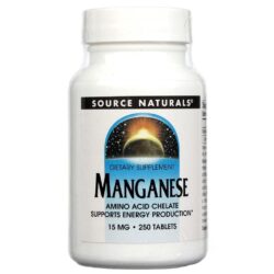 Source Naturals Quelato de Manganês 15mg - 250 Tabletes: Saúde e Bem-Estar no Brasil