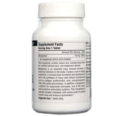 Source Naturals Quelato de Manganês 15mg - 250 Tabletes: Saúde e Bem-Estar no Brasil - Imagem 2