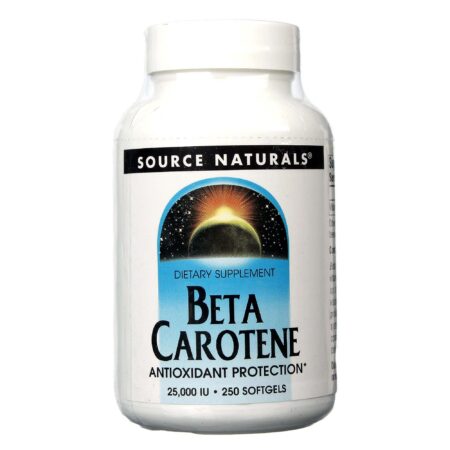 Source Naturals, Beta Caroteno 25.000 UI - 250 Cápsulas em Gel