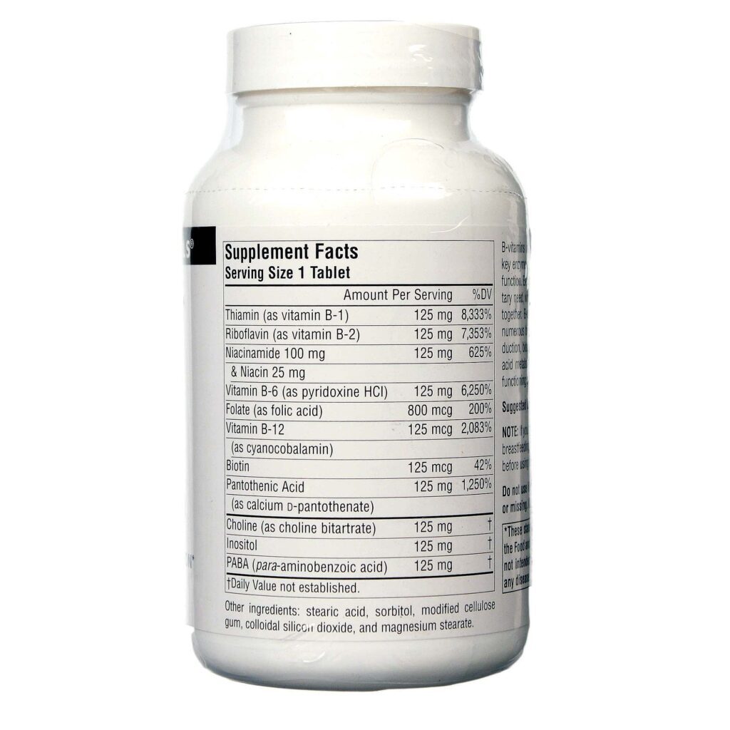 Source Naturals Complexo B-125: Energia e Bem-Estar com Vitaminas B para o Seu Dia a Dia no Brasil - Imagem 2