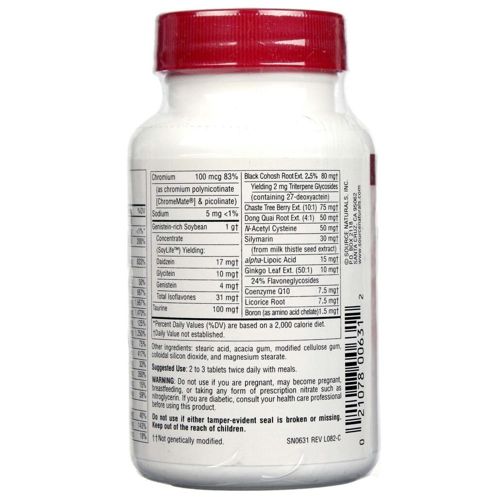 Source Naturals Menopausa Múltipla - 30 Tabletes: Alívio para Mulheres Brasileiras - Imagem 3