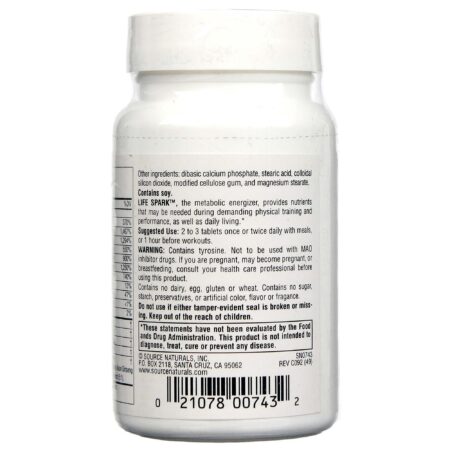 Source Naturals, Life Spark™ Energizante Metabólico - 60 Tabletes - Image 3