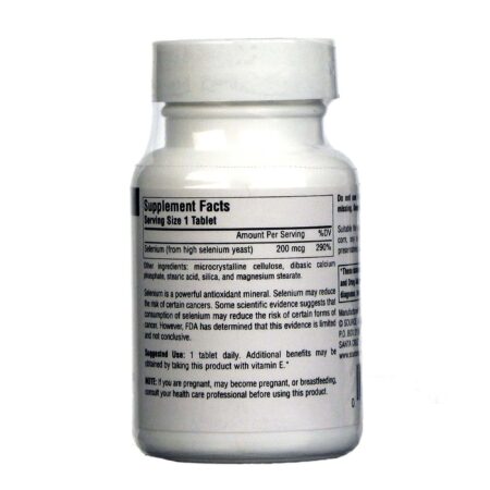 Source Naturals Selênio 200 mcg 60 Tabletes - Image 2