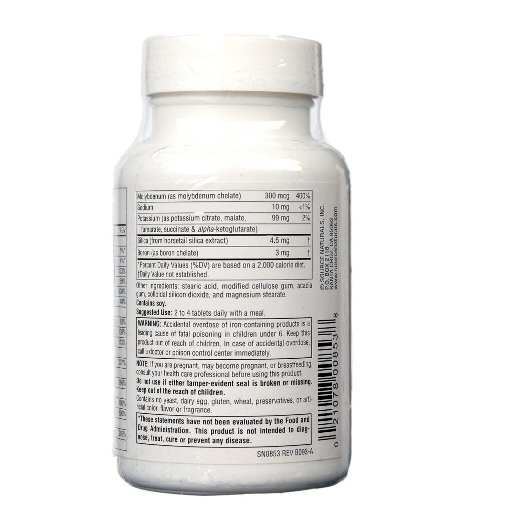 Source Naturals Vida Minerais 60 Tabletes: Seu Aliado Diário para Vitalidade e Bem-Estar no Brasil - Imagem 3