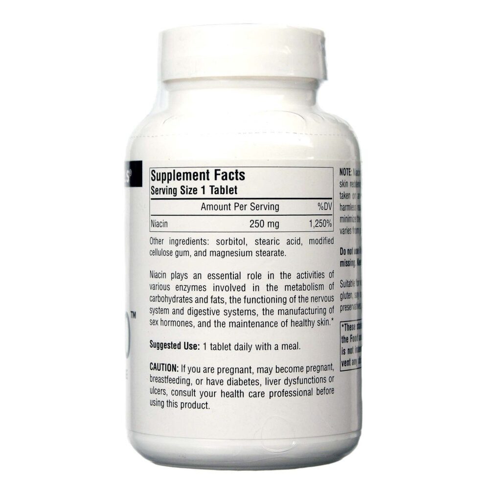 Source Naturals Niacina 250mg - 250 Tabletes: Saúde e Bem-Estar Essenciais - Imagem 2