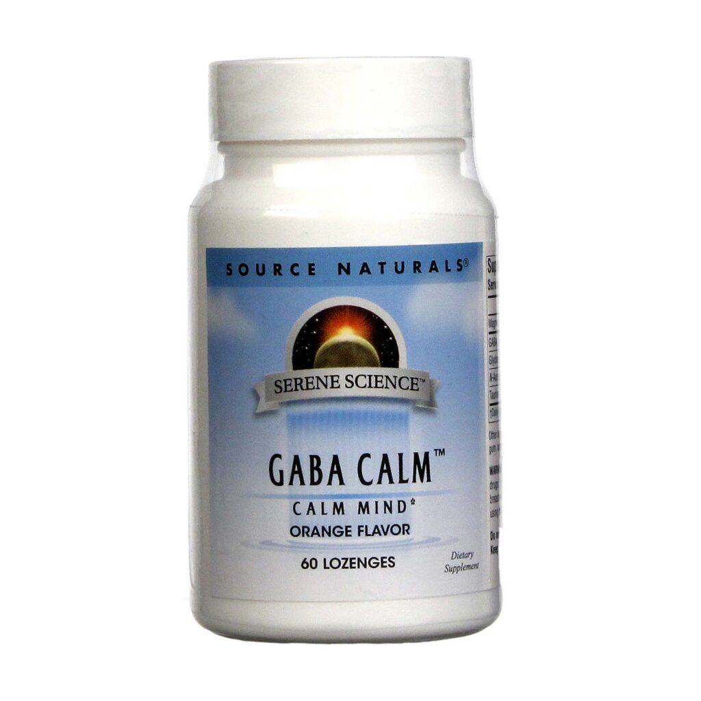 Source Naturals GABA Calm Laranja - 60 Comprimidos Sublinguais para Relaxamento e Bem-Estar