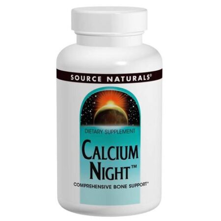 Source Naturals Cálcio Night 300 mg - 60 Tabletes