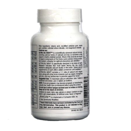 Source Naturals, Ultra-Cal Night™ - 60 Comprimidos - Image 3