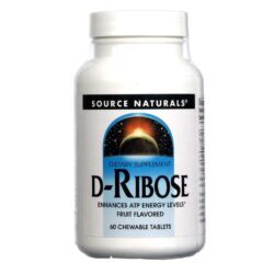 Source Naturals D-Ribose 60 Tabletes Mastigáveis - Energia e Recuperação Muscular