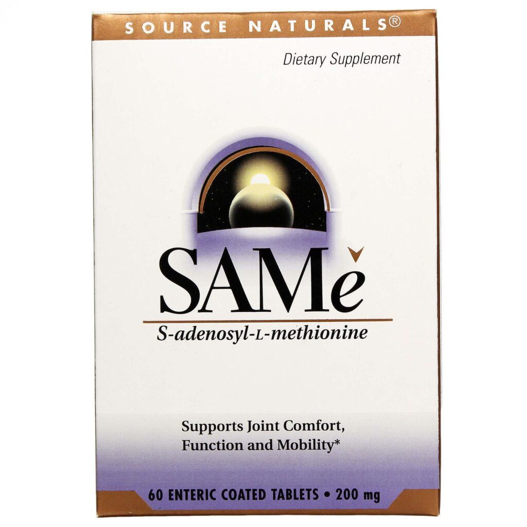 Source Naturals SAMe 200 mg - 60 Tabletes para Bem-Estar e Humor