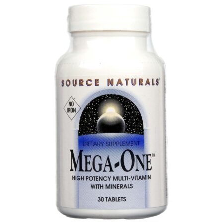 Source Naturals Mega-One Múltiplas, ferro 30 Tabletes