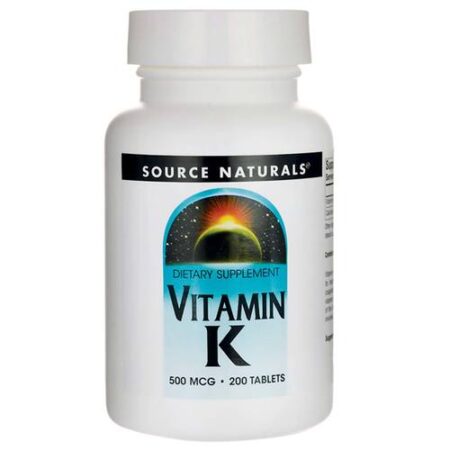 Source Naturals, Vitamina K 500 mcg - 200 Tabletes