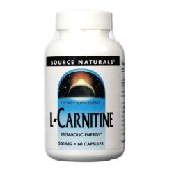Source Naturals L-Carnitina 500 mg - 60 Cápsulas para Energia e Metabolismo