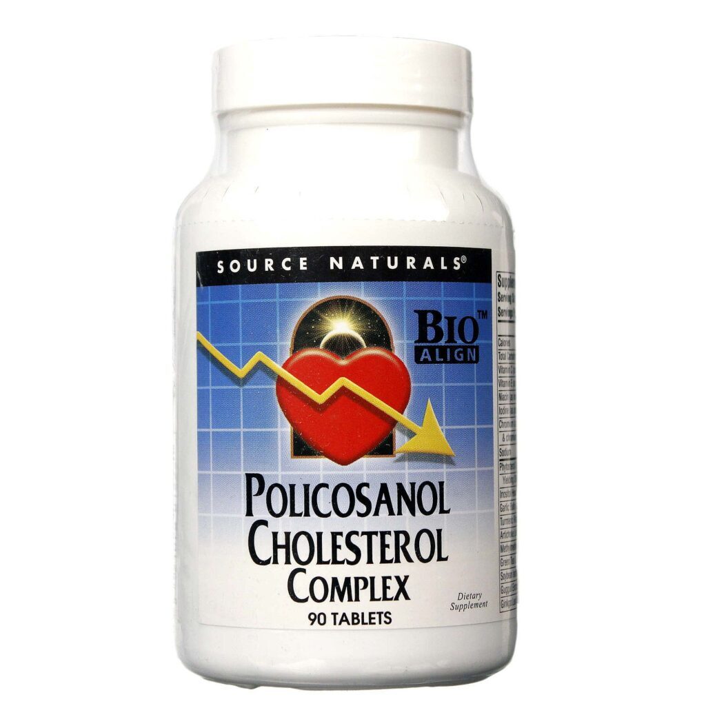 Source Naturals Complexo Policosanol e Colesterol - 90 Tabletes: Controle Natural do Colesterol