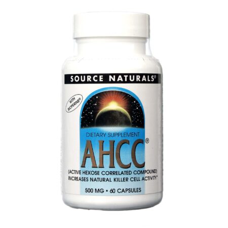 Source Naturals AHCC 500 mg com Bioperine 60 Cápsulas