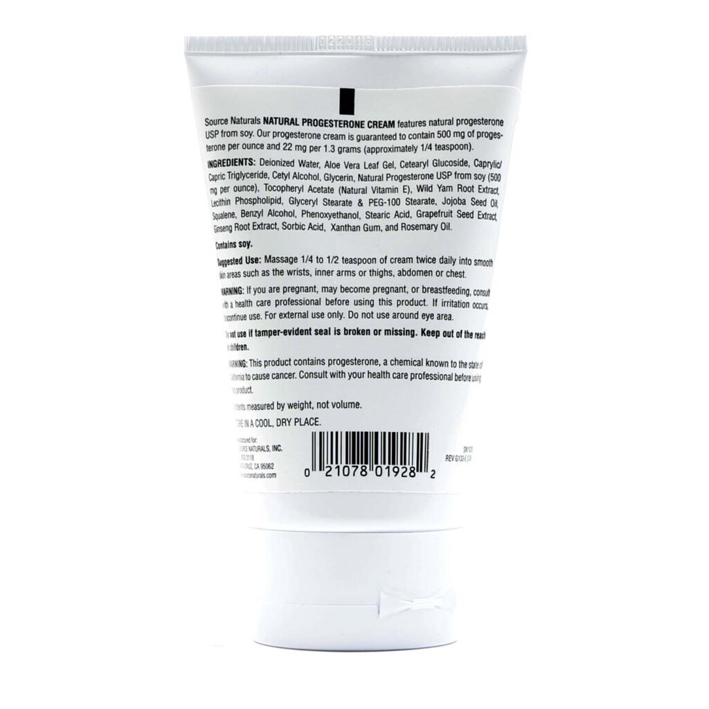 Source Naturals Creme de Progesterona Natural - 113.4g: Bem-Estar e Equilíbrio para Mulheres no Brasil - Imagem 2