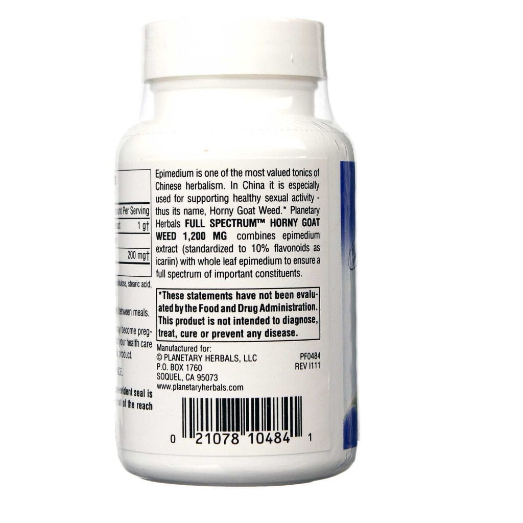 Planetary Formulas Semente de Horny Goat 1200 mg - 60 Tabletes: Energia e Bem-Estar Natural para o Brasil - Imagem 3