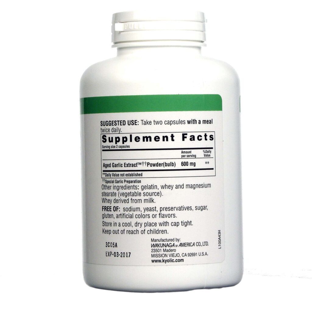 Kyolic Fórmula I00 Extrato de Alho Cardiovascular - 300 Cápsulas para Saúde do Coração - Imagem 2