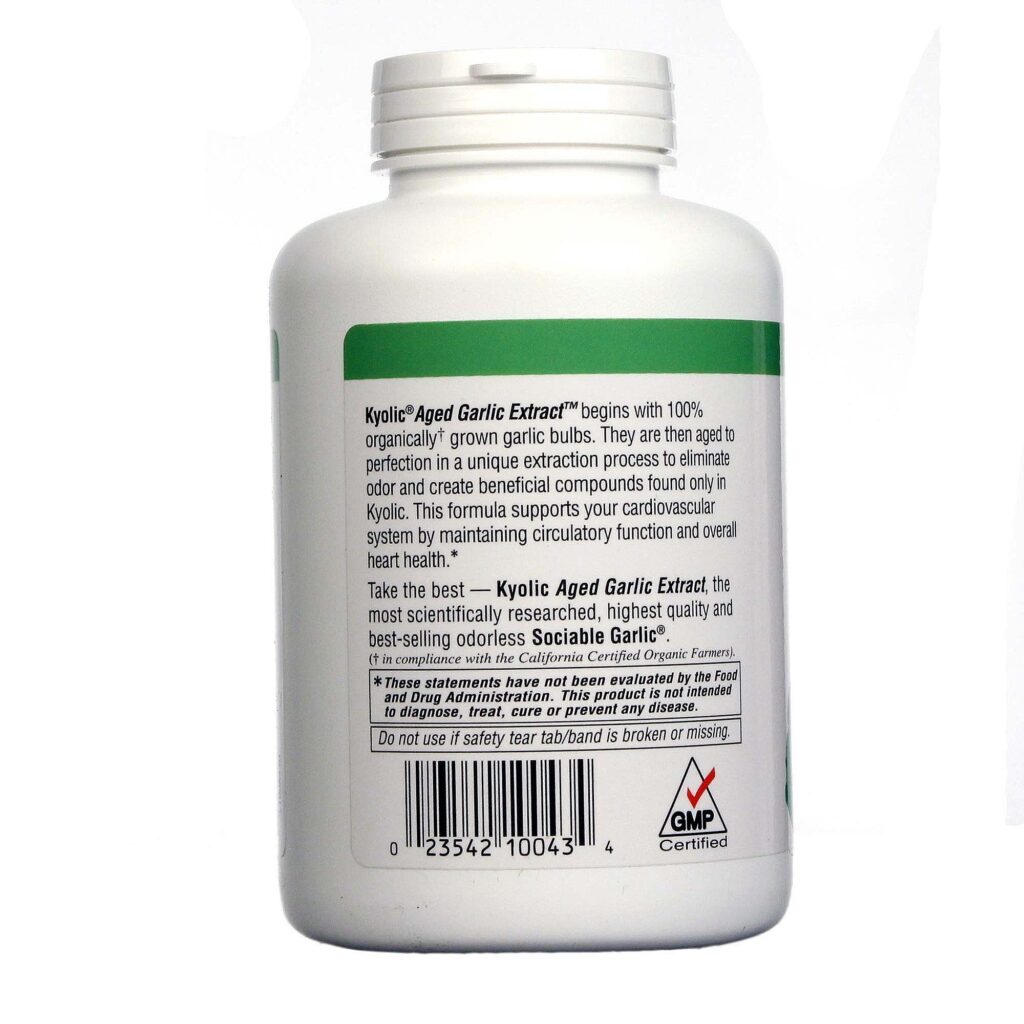 Kyolic Fórmula I00 Extrato de Alho Cardiovascular - 300 Cápsulas para Saúde do Coração - Imagem 3