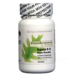 Superior B-12 Plus Cereja - Food Science of Vermont 100 Pastilhas Mastigáveis