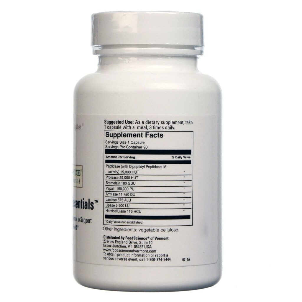 Food Science of Vermont DigestEssentials 90 Cápsulas Vegetarianas - Saúde Digestiva - Imagem 2