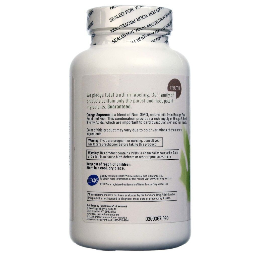 Omega Suprema 90 Cápsulas Food Science of Vermont: Saúde e Bem-Estar - Imagem 3