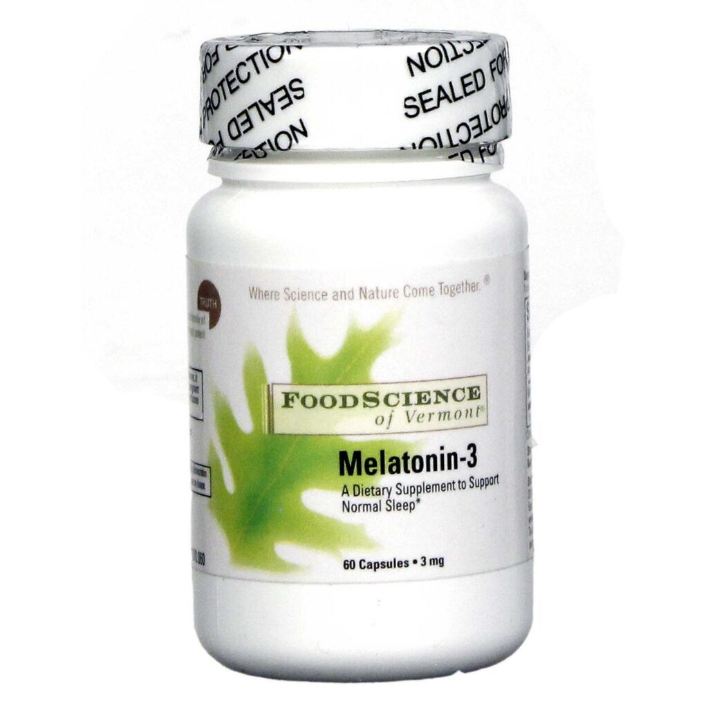 Food Science of Vermont Melatonina-3 60 Cápsulas: Sono Reparador e Bem-Estar