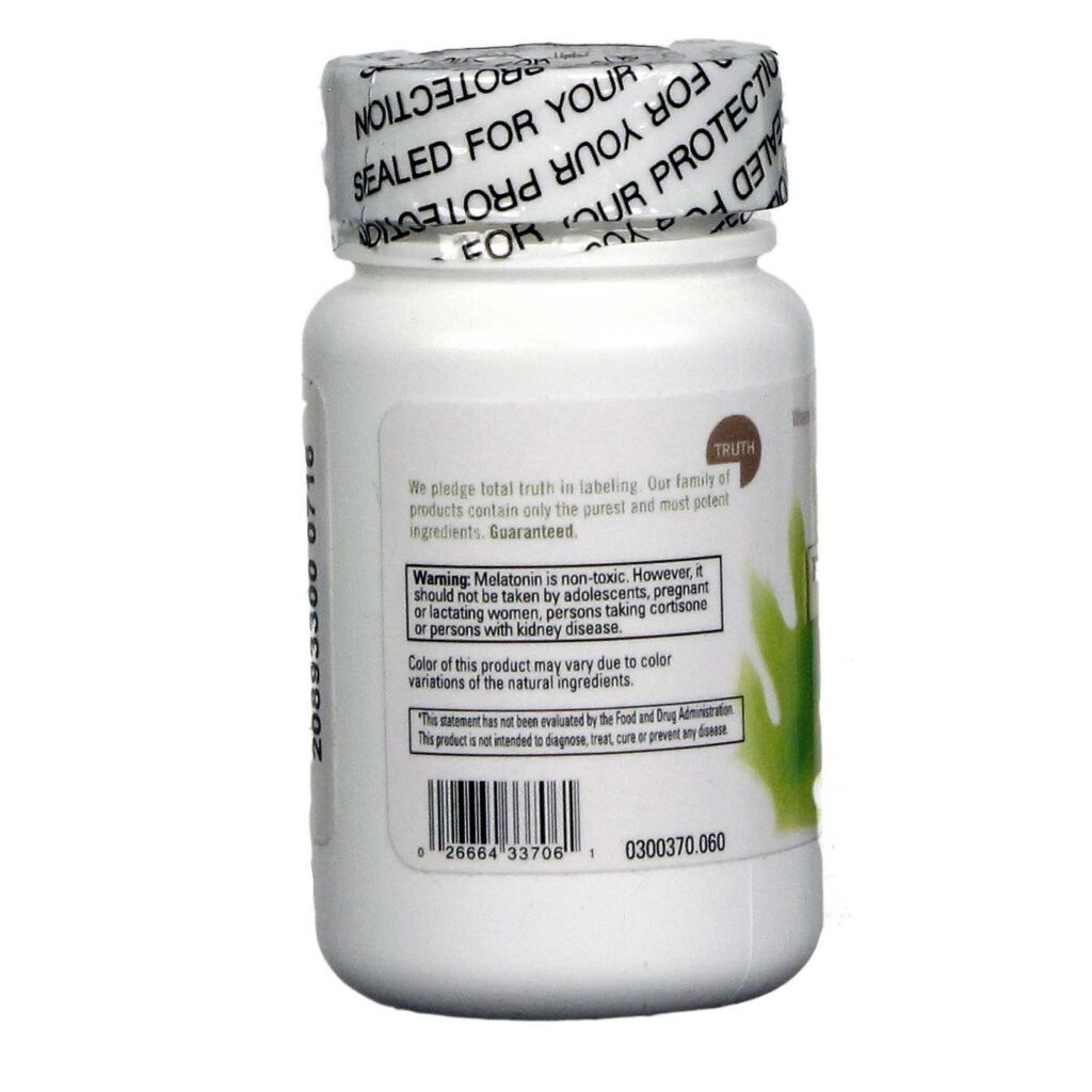 Food Science of Vermont Melatonina-3 60 Cápsulas: Sono Reparador e Bem-Estar - Imagem 3
