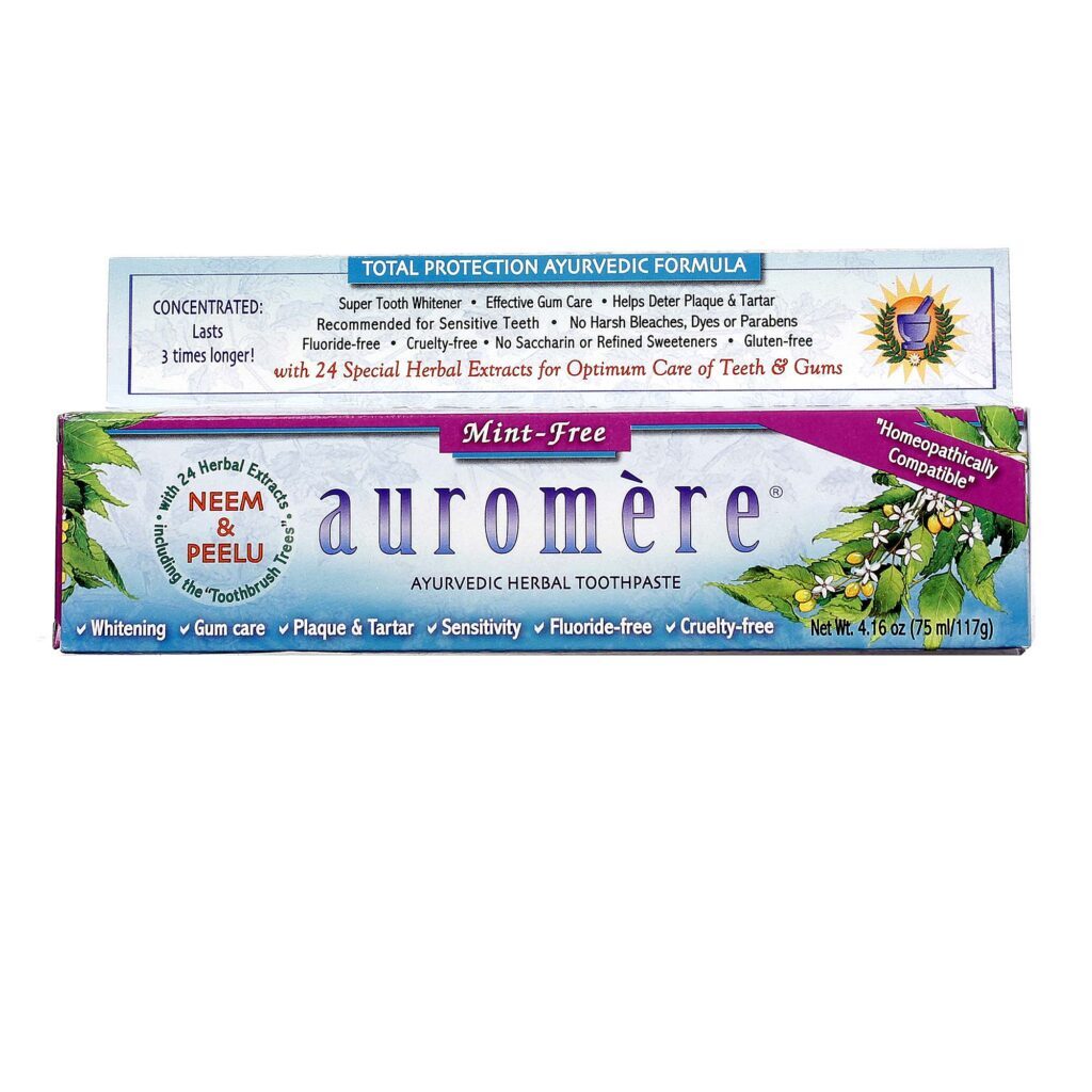 Auromere Creme Dental de Ervas Ayurvédica - 117g: Higiene Bucal Natural e Completa