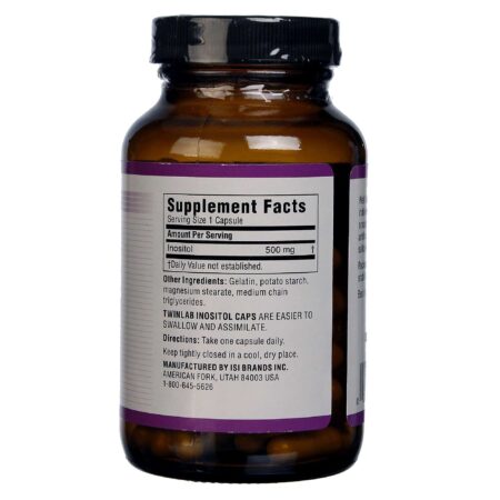 Inositol 500 mg Twinlab 100 Cápsulas - Image 2