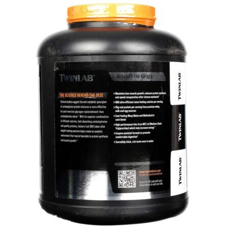 Twinlab Gainers Fuel Milkshake Chocolate 2.8 Kg Massa Muscular - Imagem 2