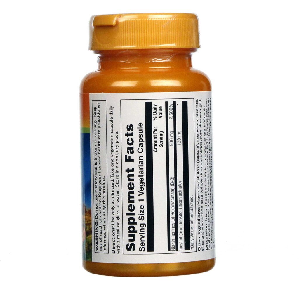 Vitamina B3 Niacina Thompson Flush Free 500mg 30 Cápsulas Vegetarianas - Saúde Otimizada - Imagem 2