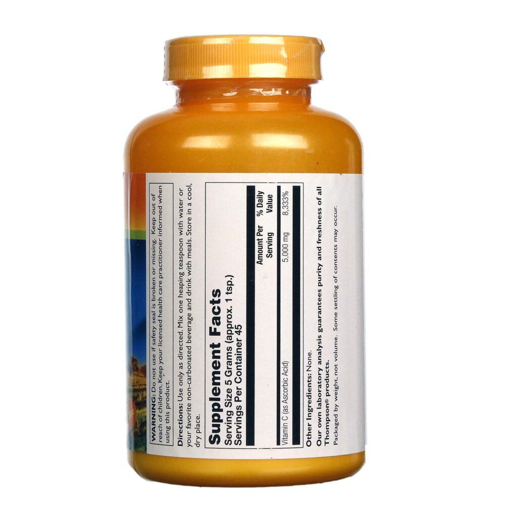 Vitamina C em Pó Thompson 5.000 mg - 225g: Imunidade e Bem-Estar para Você! - Imagem 2