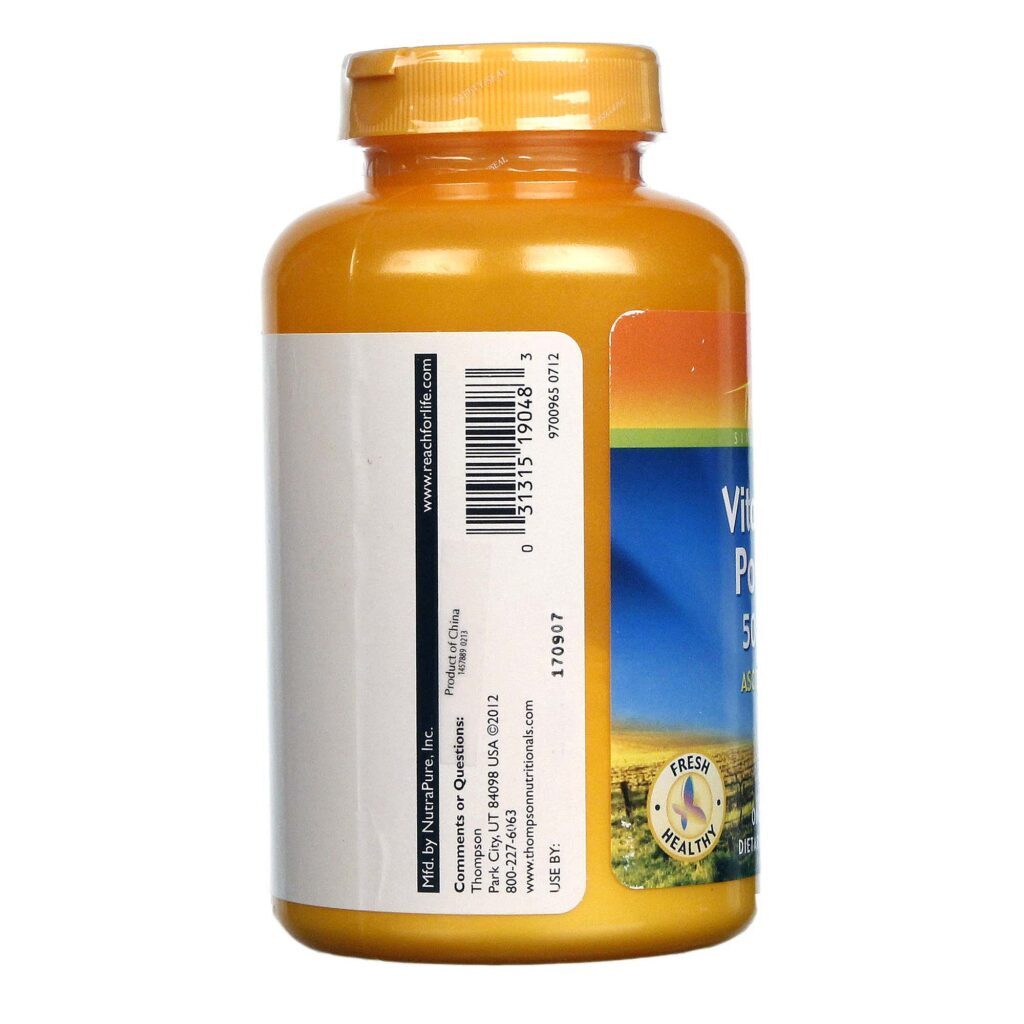 Vitamina C em Pó Thompson 5.000 mg - 225g: Imunidade e Bem-Estar para Você! - Imagem 3