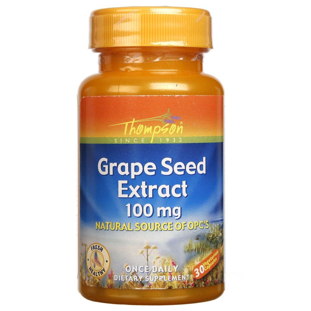 Thompson Extrato de Semente de Uva 100mg - 30 Cápsulas Vegetarianas | Antioxidante Natural
