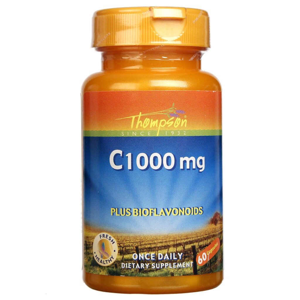 Vitamina C 1000 mg Thompson com Bioflavonóides - 60 Cápsulas | Imunidade e Energia